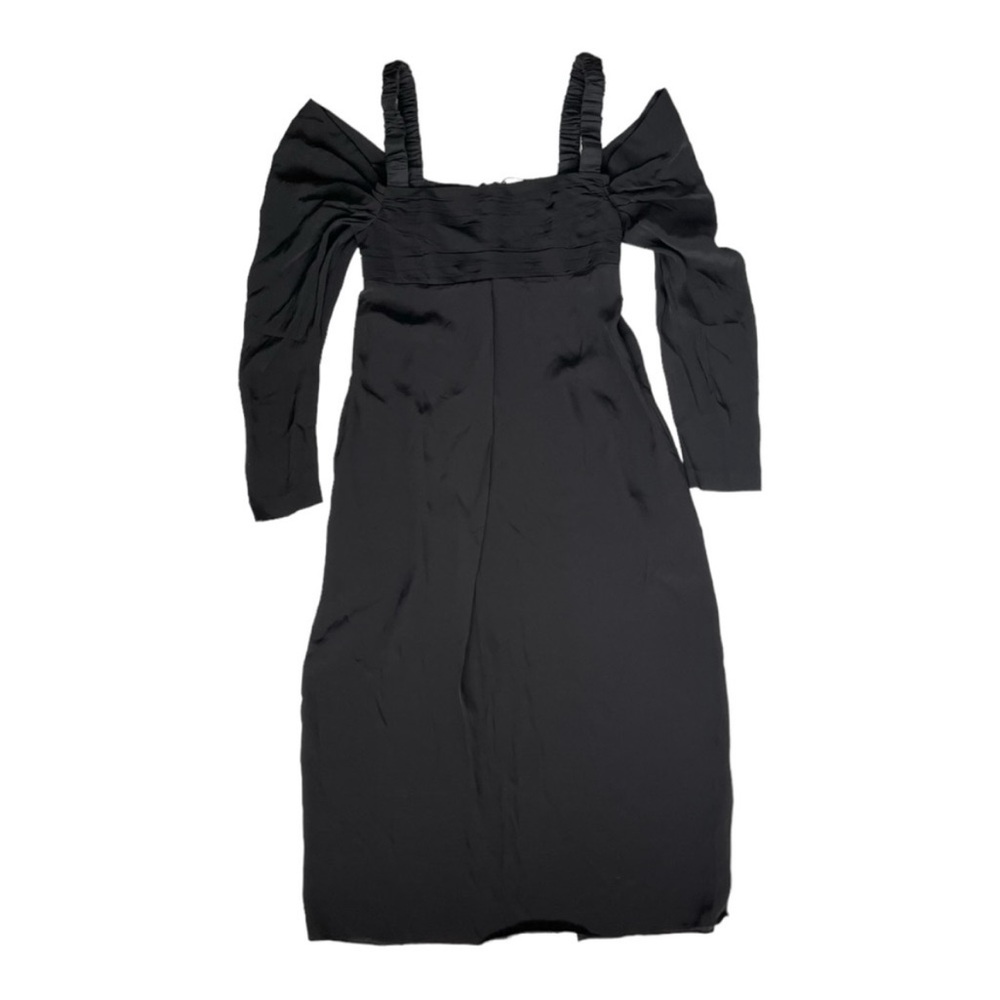 NWOT La Ligne Black Cold Shoulder Eve Midi Dress - Picture 5 of 7